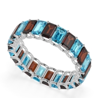 Eternity Emerald Cut U Prong Caila Band