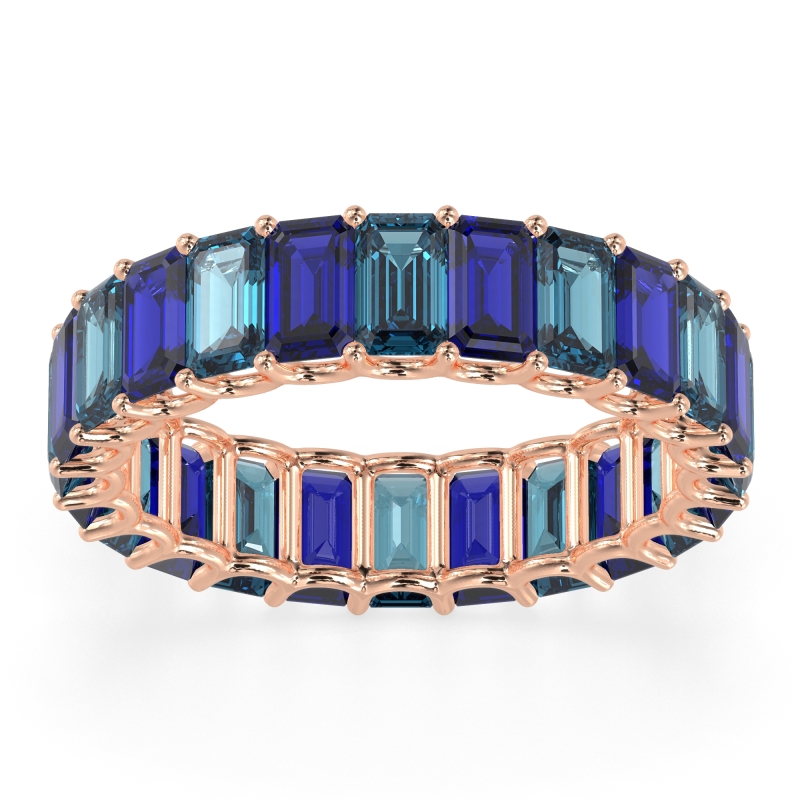 Eternity Emerald Cut U Prong Caila Band