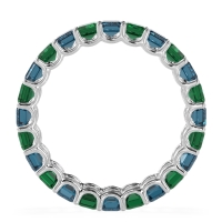 Eternity Emerald Cut U Prong Caila Band