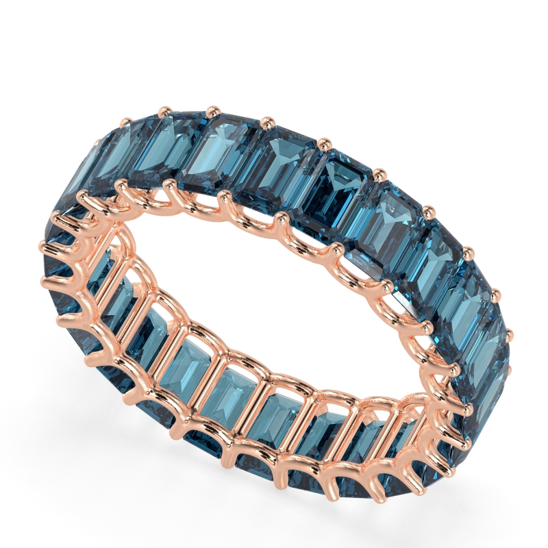 Eternity Emerald Cut U Prong Caila Band