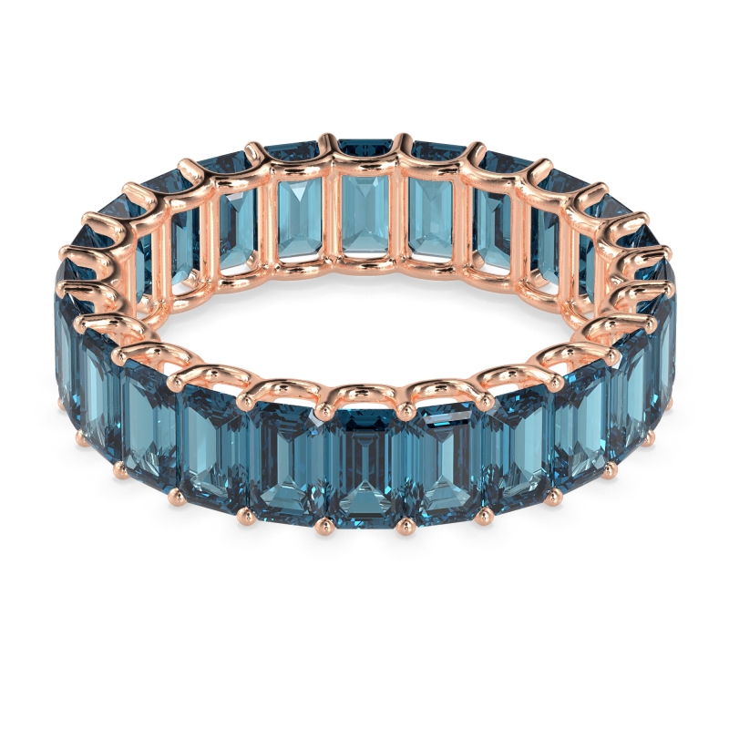 Eternity Emerald Cut U Prong Caila Band