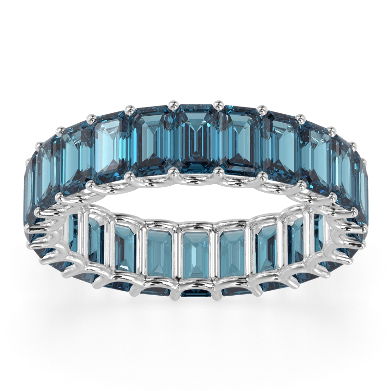 Eternity Emerald Cut U Prong Caila Band
