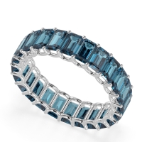 Eternity Emerald Cut U Prong Caila Band