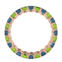 Eternity Emerald Cut U Prong Caila Band