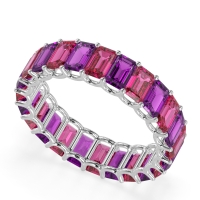 Eternity Emerald Cut U Prong Caila Band