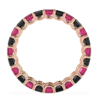 Eternity Emerald Cut U Prong Caila Band