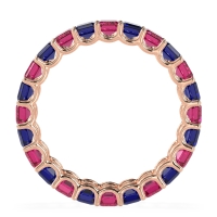 Eternity Emerald Cut U Prong Caila Band