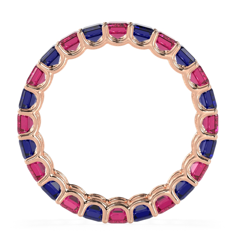 Eternity Emerald Cut U Prong Caila Band