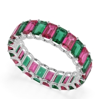 Eternity Emerald Cut U Prong Caila Band
