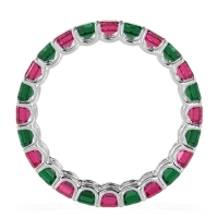 Eternity Emerald Cut U Prong Caila Band