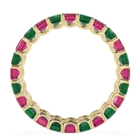 Eternity Emerald Cut U Prong Caila Band