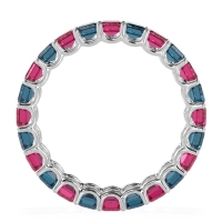 Eternity Emerald Cut U Prong Caila Band
