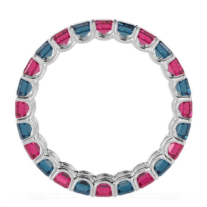 Eternity Emerald Cut U Prong Caila Band