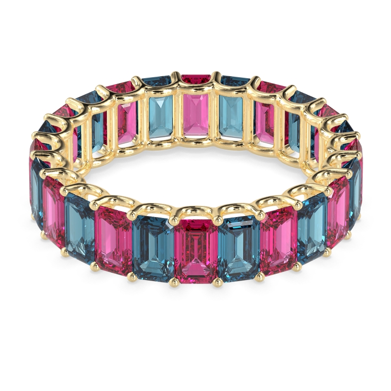 Eternity Emerald Cut U Prong Caila Band