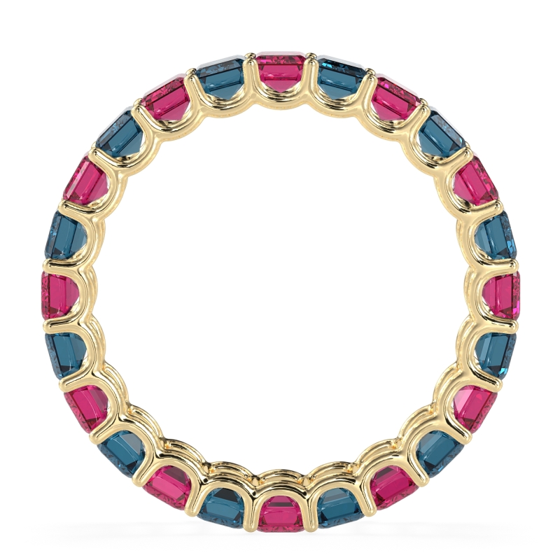 Eternity Emerald Cut U Prong Caila Band