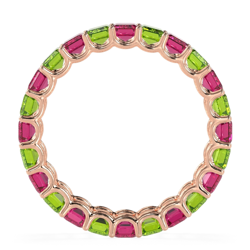 Eternity Emerald Cut U Prong Caila Band