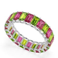 Eternity Emerald Cut U Prong Caila Band