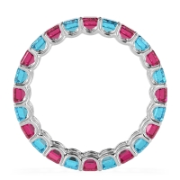 Eternity Emerald Cut U Prong Caila Band