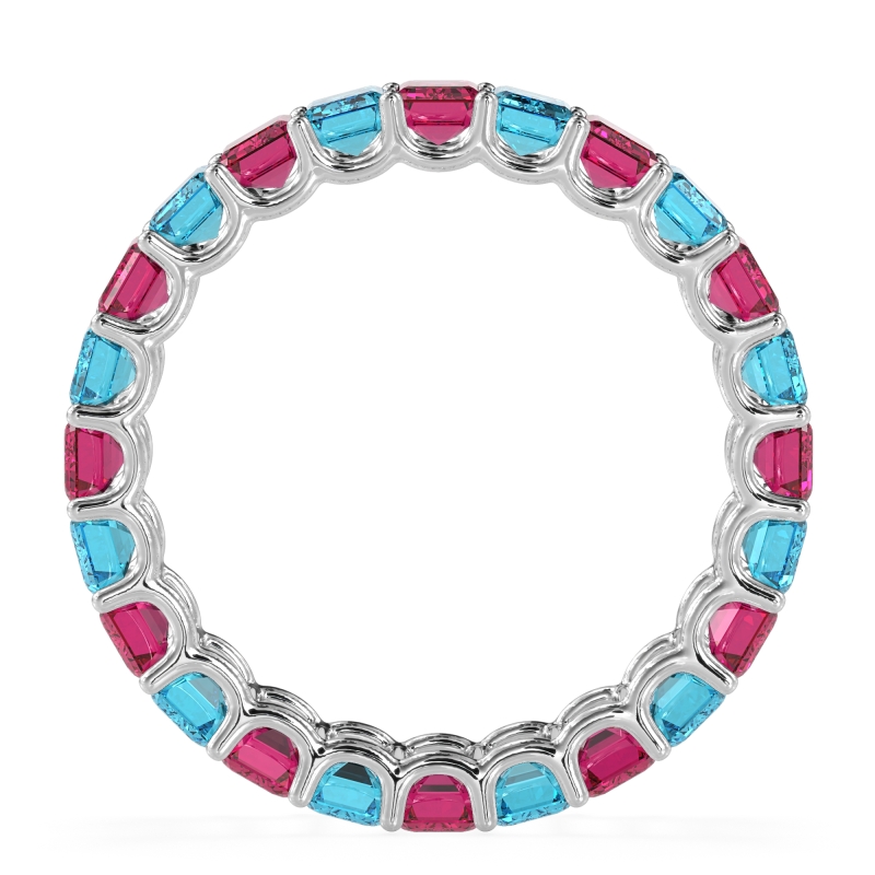 Eternity Emerald Cut U Prong Caila Band