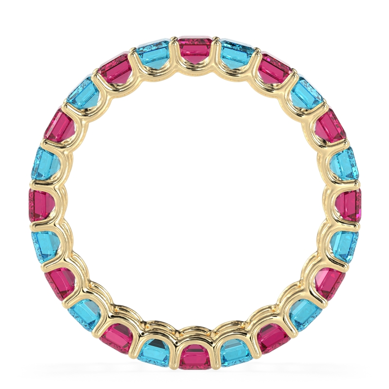 Eternity Emerald Cut U Prong Caila Band