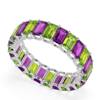 Eternity Emerald Cut U Prong Caila Band