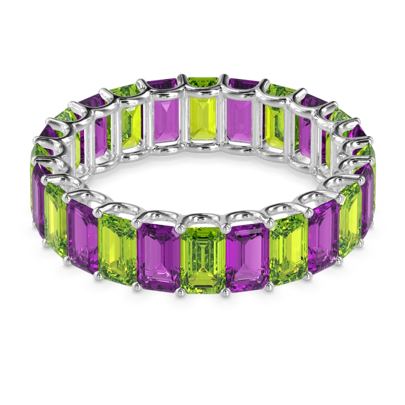 Eternity Emerald Cut U Prong Caila Band