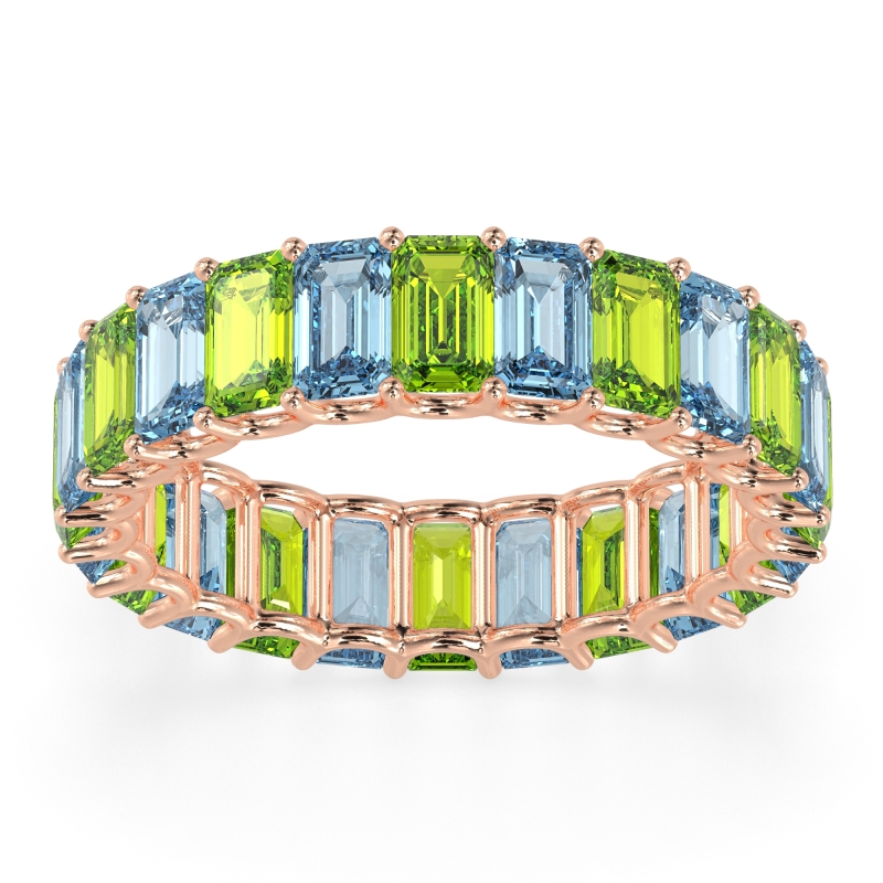Eternity Emerald Cut U Prong Caila Band