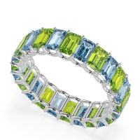 Eternity Emerald Cut U Prong Caila Band