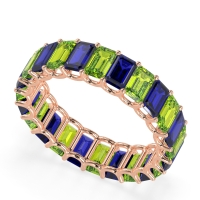 Eternity Emerald Cut U Prong Caila Band