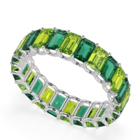 Eternity Emerald Cut U Prong Caila Band