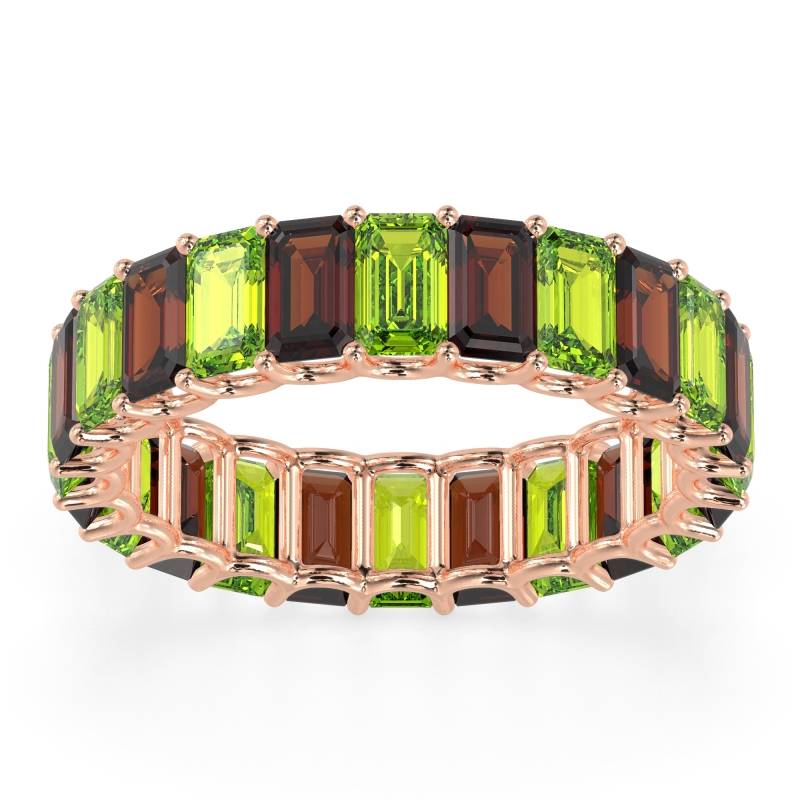 Eternity Emerald Cut U Prong Caila Band