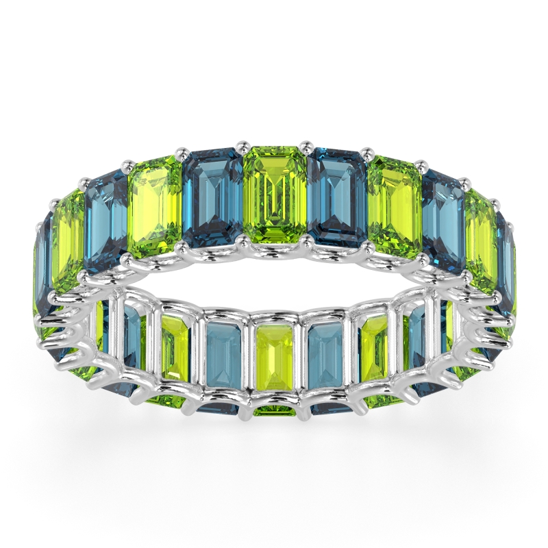 Eternity Emerald Cut U Prong Caila Band