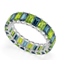 Eternity Emerald Cut U Prong Caila Band