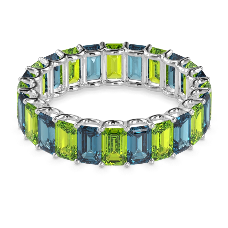 Eternity Emerald Cut U Prong Caila Band