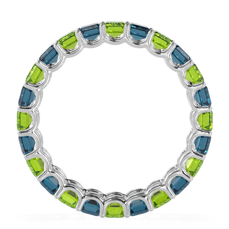 Eternity Emerald Cut U Prong Caila Band