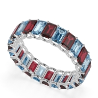 Eternity Emerald Cut U Prong Caila Band