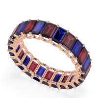 Eternity Emerald Cut U Prong Caila Band