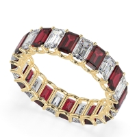 Eternity Emerald Cut U Prong Caila Band