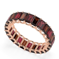Eternity Emerald Cut U Prong Caila Band