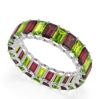 Eternity Emerald Cut U Prong Caila Band