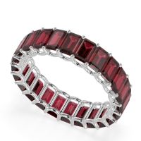 Eternity Emerald Cut U Prong Caila Band