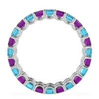 Eternity Emerald Cut U Prong Caila Band