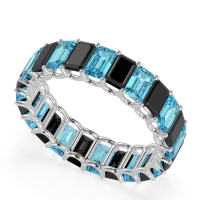 Eternity Emerald Cut U Prong Caila Band