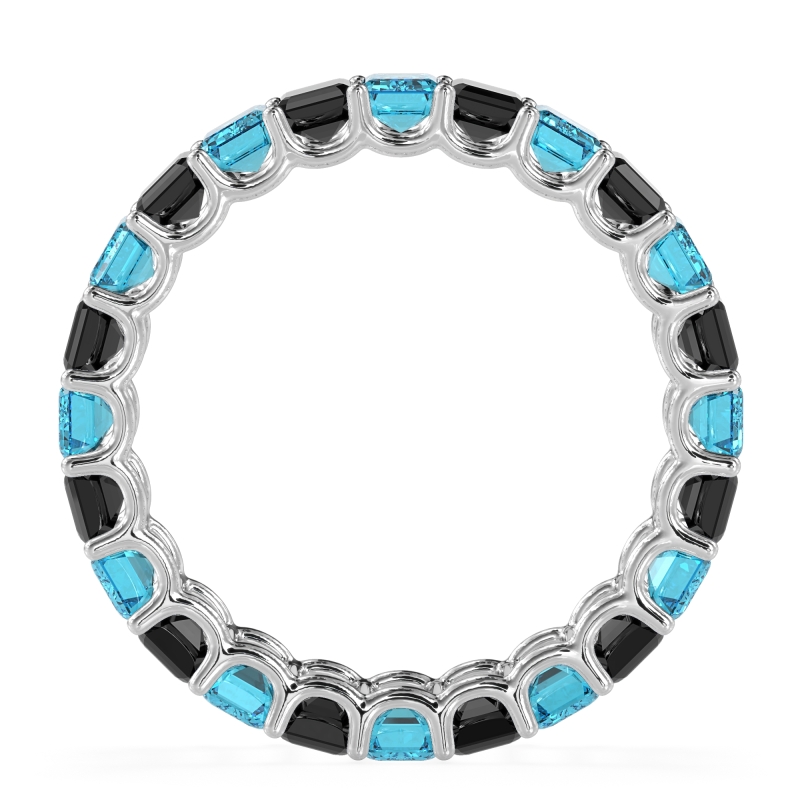 Eternity Emerald Cut U Prong Caila Band