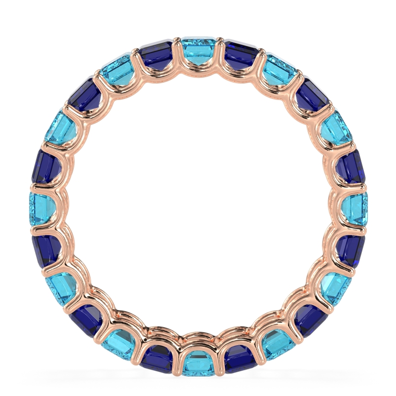 Eternity Emerald Cut U Prong Caila Band