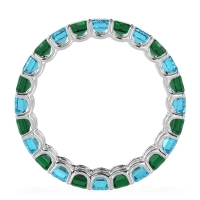 Eternity Emerald Cut U Prong Caila Band