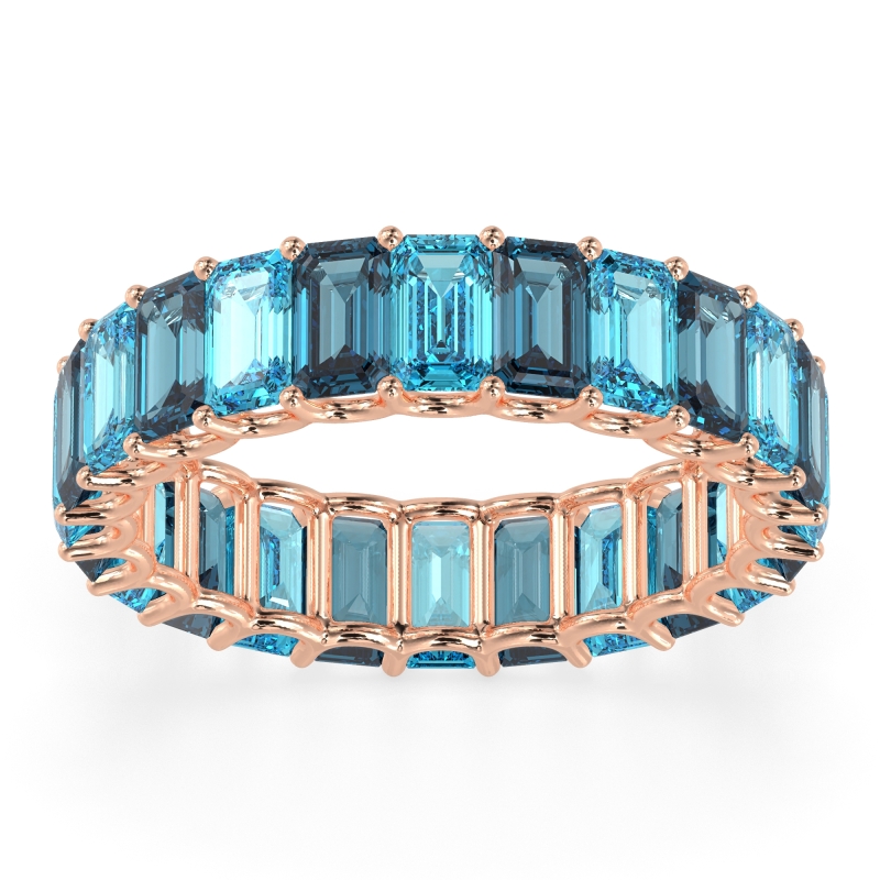 Eternity Emerald Cut U Prong Caila Band