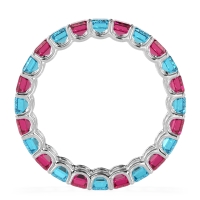 Eternity Emerald Cut U Prong Caila Band