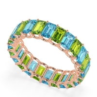 Eternity Emerald Cut U Prong Caila Band