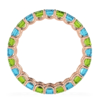 Eternity Emerald Cut U Prong Caila Band